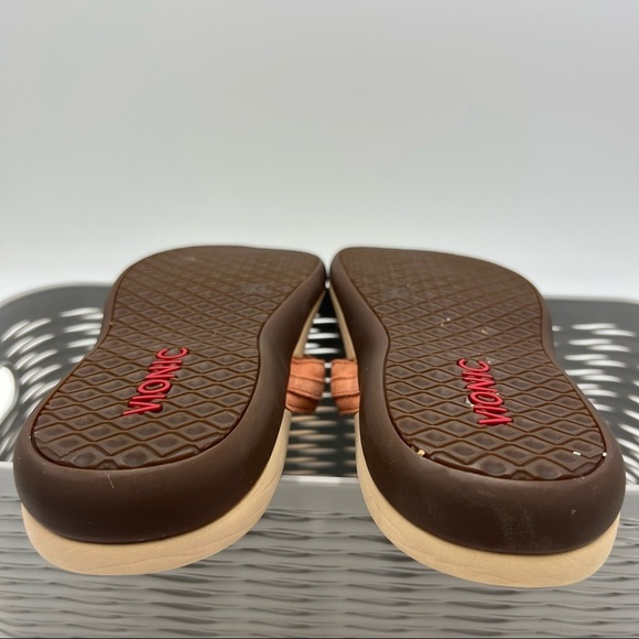 Vionic Tide Aloe Thong Sandals Beige Peach Flip Flop Size 5 - Picture 9 of 12